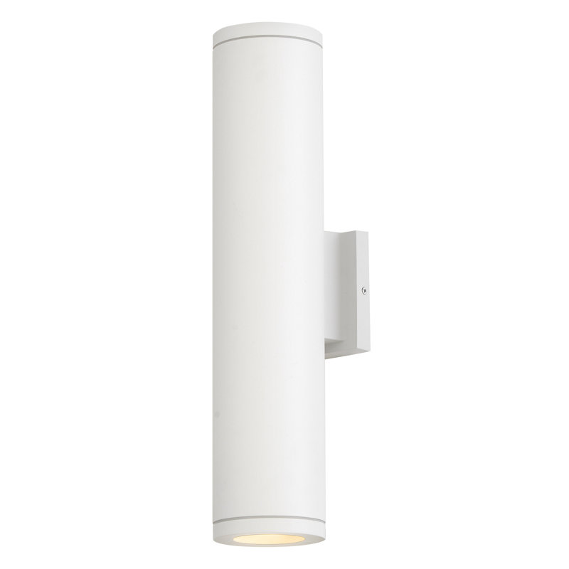 Hinkley Silo Large Up/Down Wall Mount Lantern, Textured White