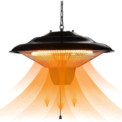 Airo Comfort 1500W Outdoor Hanging Patio Heater – Ceiling-Mounted Electric Heater With Overheat And Tip-Over Protection