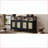 Sideboard with Push-to-Open Rattan Doors, Bohemian Black Storage Cabinet for Living/Dining Room | Solid Wood+MDF-200725514