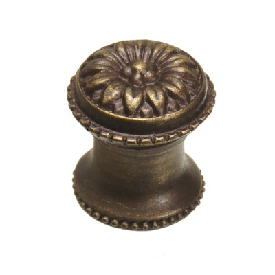 Acanthus small knob with flared foot Rosette stylein Satin