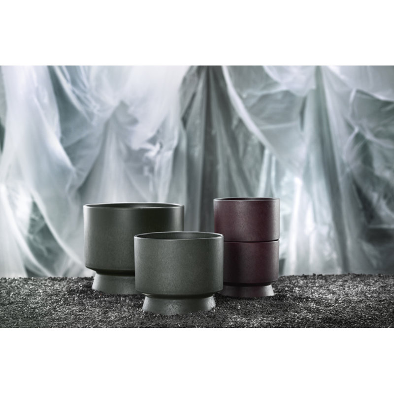 Pot à fleurs en plastique recyclé, Vert, H 5,3 po x l 5,9 po x P 5,9 po