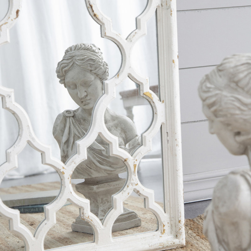 Buste de femme classique vieilli en magnésium, décoration intérieure et extérieure pour table ou jardin, 25 x 23 x 56 cm