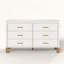 Commode double blanche à 6 tiroirs-2119540966