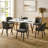 Kanalu Modern Dining Chair Set with Solid Wood Legs-1109626417-1109626422