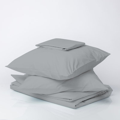 Ensemble de draps légers en mélange de coton brossé infroissable