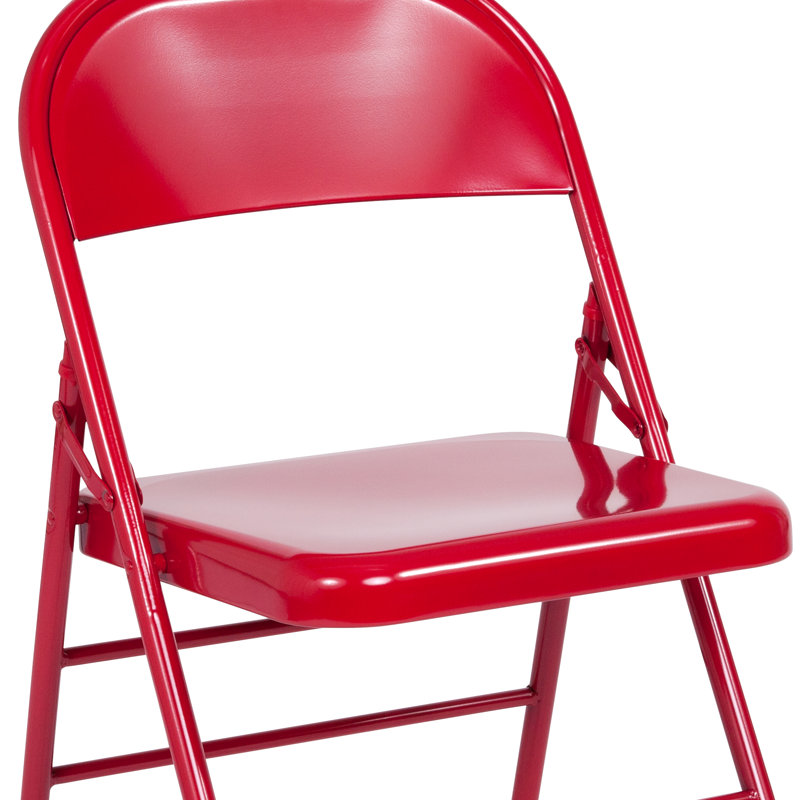 Chaise pliante à double articulation et à double charnière Hercules COLORBURST Series, Rouge