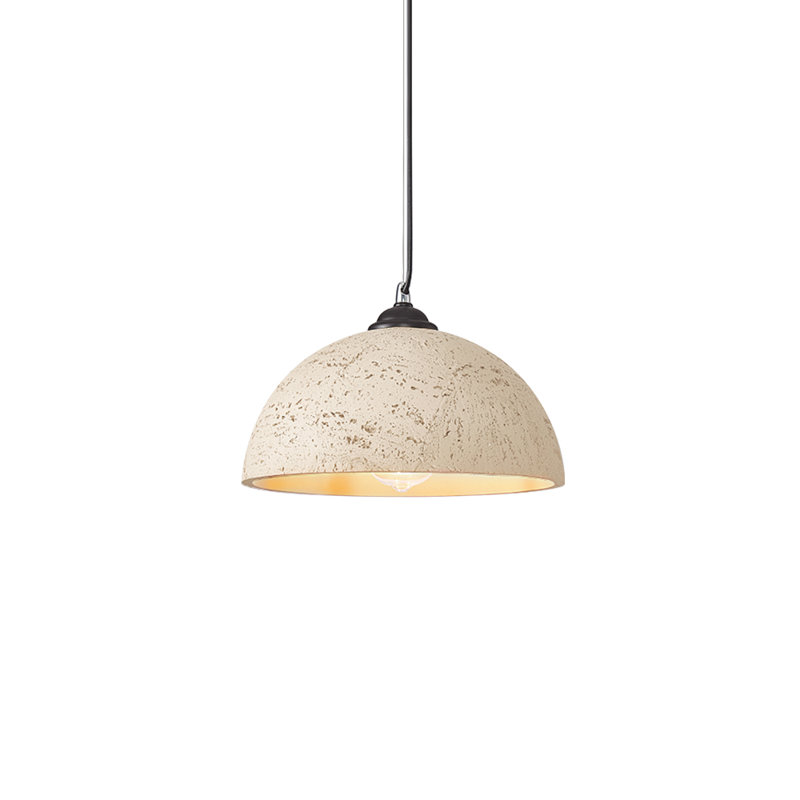 Yellowish White Resin Dome Pendant Lighting