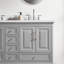 Meuble-lavabo double autoportant de 60 po avec pierre artificielle entièrement assemblé