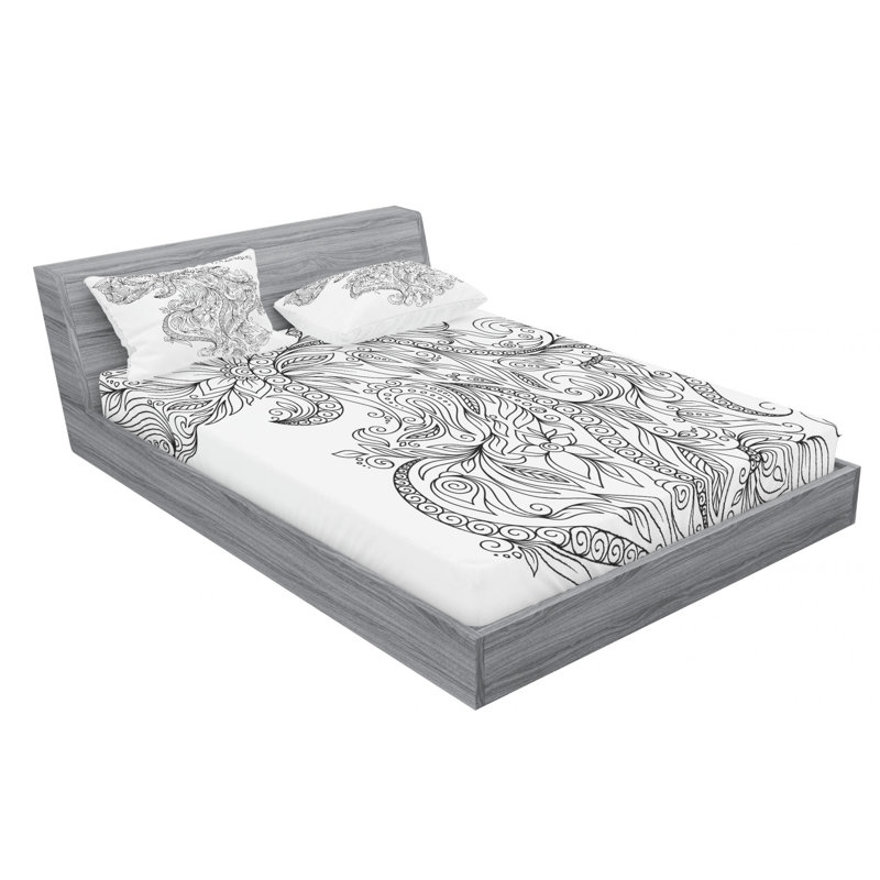 Microfiber Sheet Set, Queen Sheet Set with Fitted Sheet