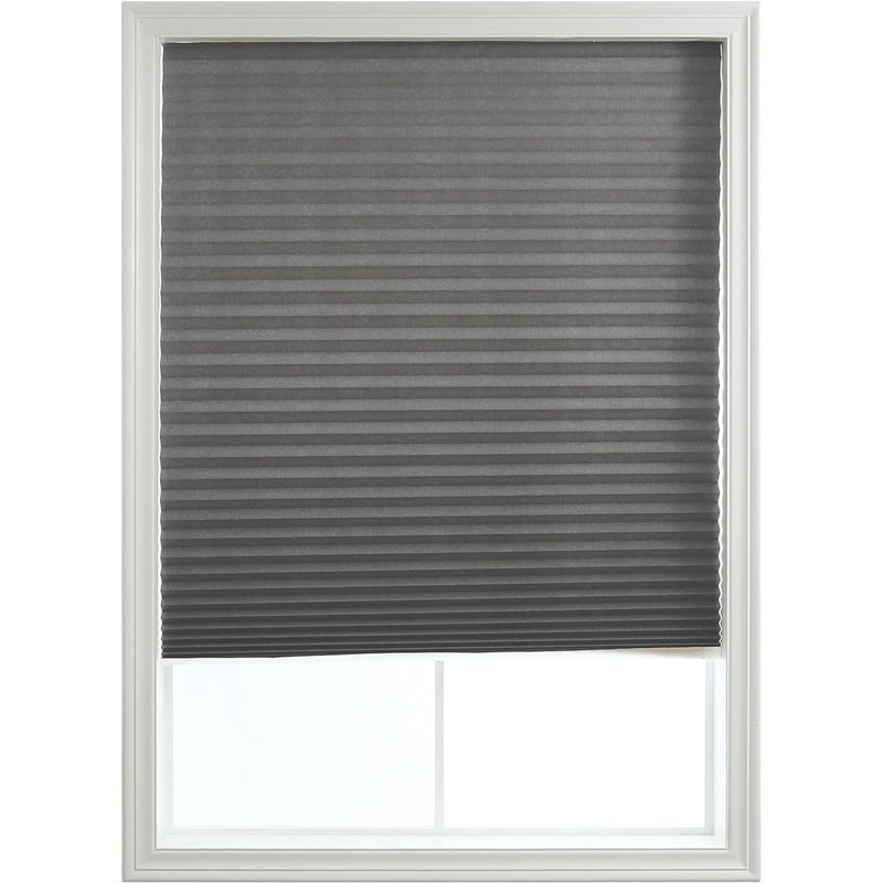 Store extensible 100% occultant et sans cordon Cut-at-Home, Gris, L 48,43 po x L 72 po