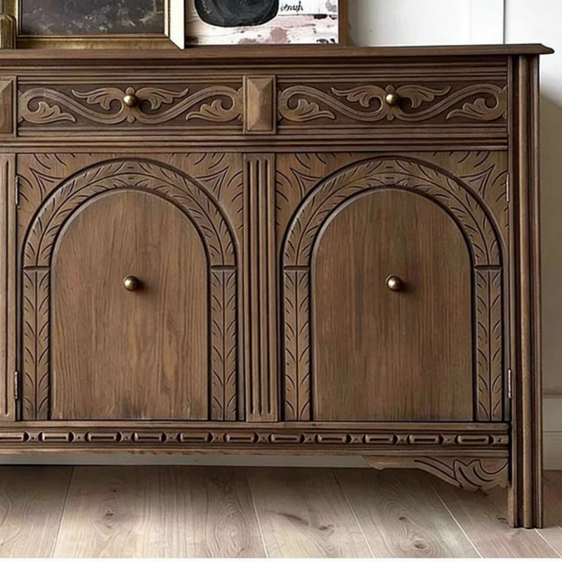 Large-Capacity Solid Wood Sideboard