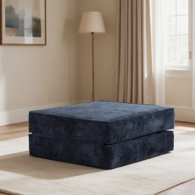 80cm Wide Velvet Rectangle Standard Ottoman