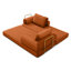 Canapé-lit convertible, canapé de plancher pliable en velours côtelé et coussins, multifonctionnel pour le salon et la chambre à coucher, orange-128896582