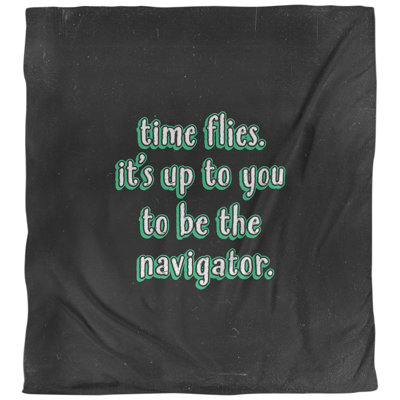 Housse de couette réversible simple Quotes Time Flies