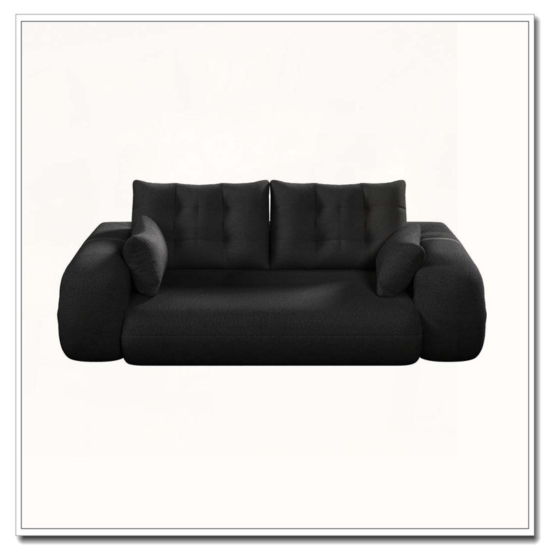 Canapé-lit pliable multifonctionnel 78,7 po, Noir