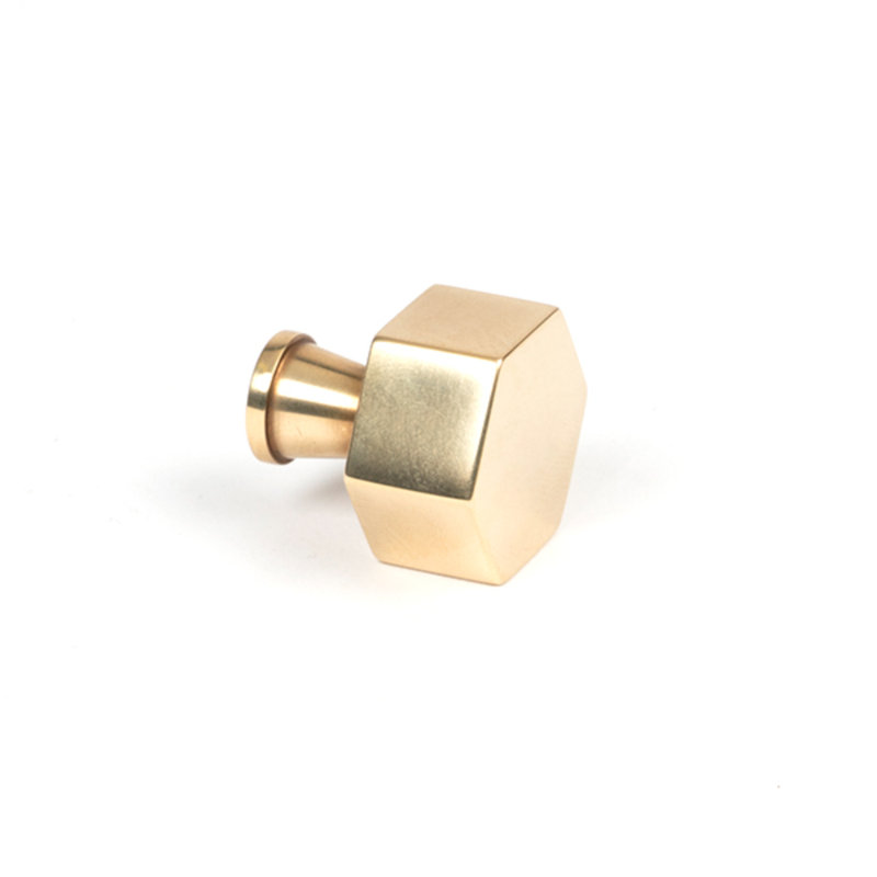 Geometric Knob, 2.5 cm, Aged Brass