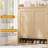Modern Boho Rattan Shoe Cabinet – 2-Door Entryway Storage Organizer – 5-Tier Adjustable Shelves-1310674242