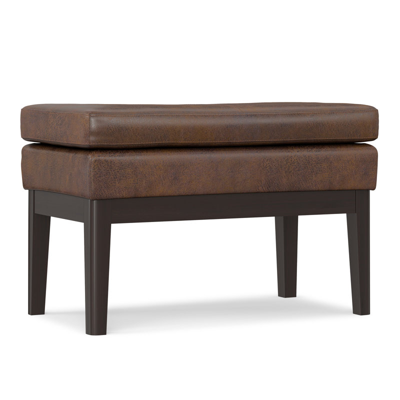 Banc avec repose-pieds Carlson, Brun, H 17,4 po x l 44,7 po x P 15,4 po