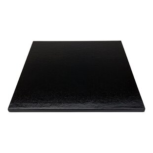 Pastry Tek Round Black Cardboard Cake Drum Board - Covered Edge - 12 inch x 12 inch x 1/2 inch - 1 Count Box
