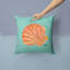 Shells Green/Orange Indoor/Outdoor Throw Pillow