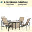 Ensemble de mobilier de patio extérieur, ensemble de mobilier de patio 5 pièces
