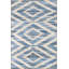 Tapis décoratif et lavable géométrique triangulaire bleu glacier-952494022