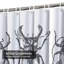 Rideau de douche imperméable à l'encre antique avec 12 crochets-1813095080