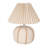 Stoneware Mini Table Lamp with Pleated Shade