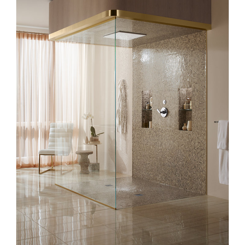 Pomme de douche Kohler Real Rain, Nickel poli