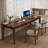 Light-walnut Rectangular Solid Wood desk-109514137