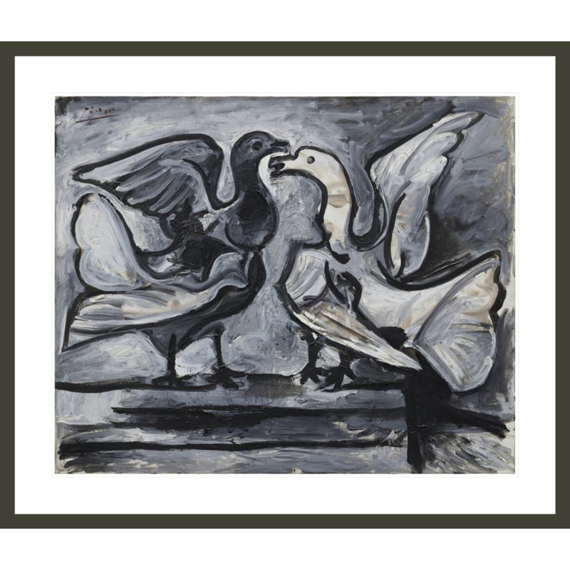 Deux pigeons aux ailes déployées par Pablo Picasso, H 33,5 po x l 39,22 po