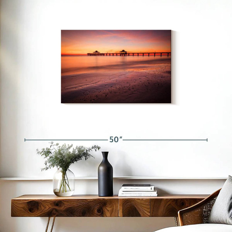 Nicci Panoramic Myers Beach Sunset, 20" H x 30" W