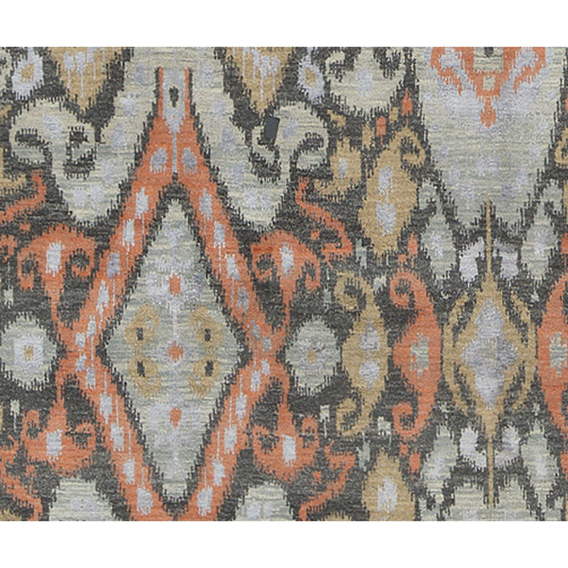 One-of-a-Kind Hand-Knotted High-Quality Beige/Orange/Black Area Rug