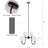 60.08" - Glass - Black - Chandelier