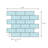 Reflection 11.82 in. x 12.01 in. Brick Joint Glossy Glass Mosaic Tile-36932779