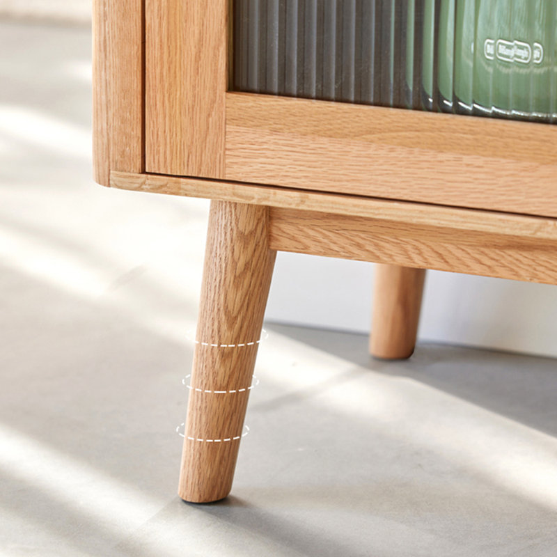 Armoire de rangement simple en bois massif, H 59,06 po x l 33,46 po x P 13,78 po, Brun jaunâtre