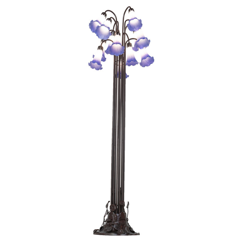 Floor Lamp, White/Blue