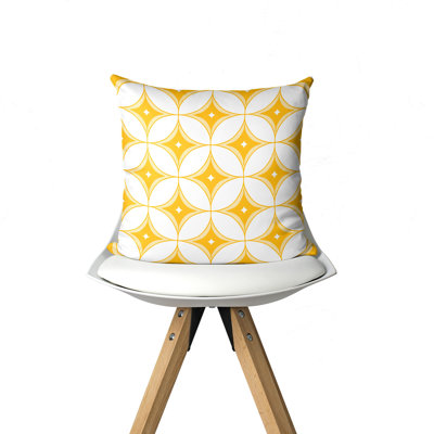 Naomi Yellow 70'S Retro Indoor Pillow Cover
