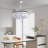 Griselle 42 Inch Cloud-shaped Retractable Ceiling Fan Light With Remote Control