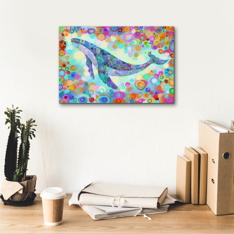 "" Ballena2 par Noemi Ibarz, art mural sur toile, 18 "x 12" "par Noemi Ibarz