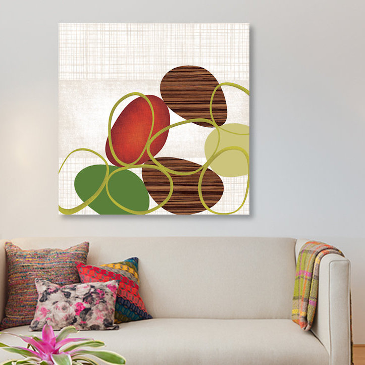 « pebbles » n pi loops i», reproduction d’impression sur toile tendue, H 12 po x l 12 po x P 0,75 po, Toile tendue