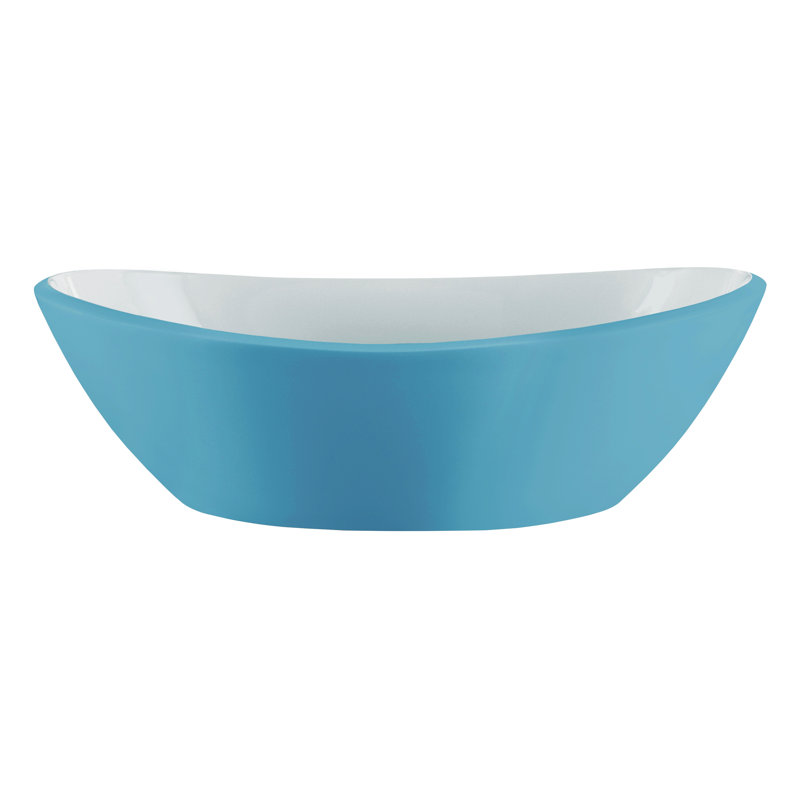 Amalfi 21.62'' L Bathroom Sink, Matte White, Mint Turquoise - Matte