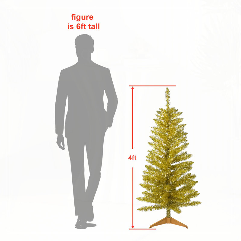 Arbre de Noël doré 4 pi avec 50 lumières UL