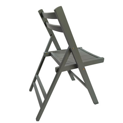 De 4 chaises pliantes - en bois massif gris, et fiables, pour l'intérieur et l'extérieur, avec une capacité de poids de 220 lb en bois gris, un poids de 23,34 lb