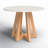 Oleta Oak Round Marble Top Dining Table-102710694