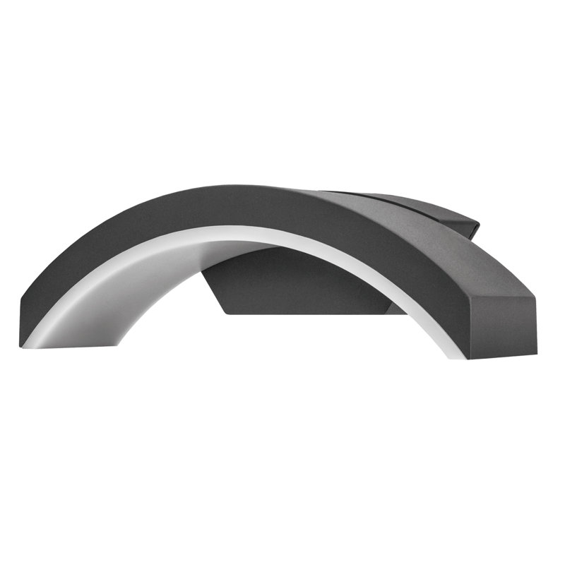 Oswalt 27cm H Integrated LED Outdoor Armed Sconce