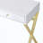 Coleen White & Gold Finish Vanity Desk with Mirror and Jewelry Tray
