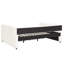 Grand lit, lit tapissier, lit gigogne, 2 unités de rangement, tissu beige bouclé, motif à rayures verticales, mousse douce pour le confort, compartiments pour installation facile, conception, côtés, installation rapide