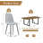 7-Piece Modern industrial Rectangular Wood Dining Set with Upholstered Chairs-2137543471-2137543469