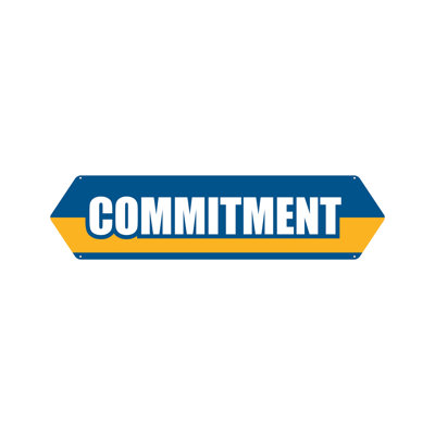 AmTab - CVBannerH-C-1248-EC - Character Values Banner - Horizontal - Commitment - 12"W x 48"L